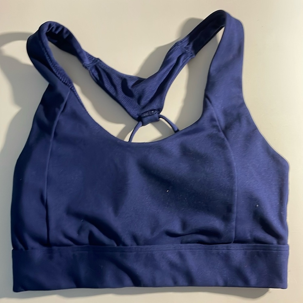 navy blue sports bra